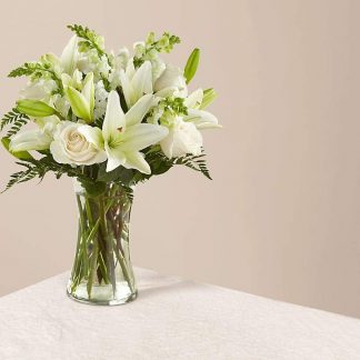 White lilies in vase