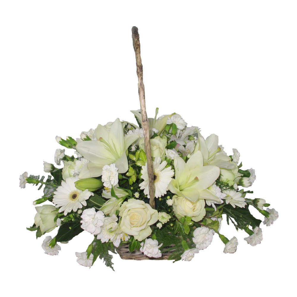 White flower basket Order Flowers Online