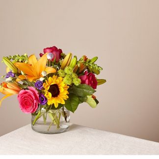 Bright mix in modern vase