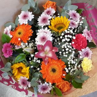 Orange, pink & yellow bunch