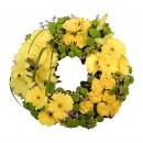 Yellow round wreath
