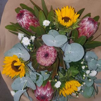 Protea & sunflower bunch